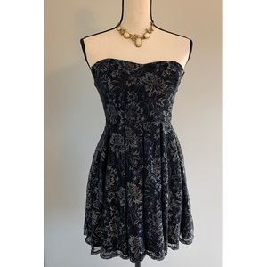 Black Strapless Fit & Flare Forever21 Dress